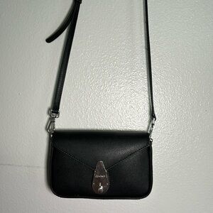 Calvin Klein Statement Series Lock Daytonna Leather Flap Convertible Shoulder
